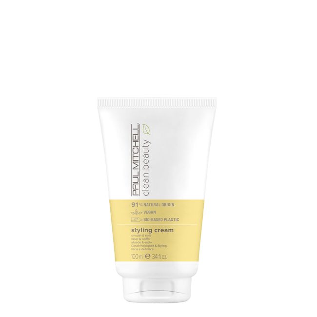 Paul Mitchell Clean Beauty Styling Cream, Smooth & Style, For All Hair Types, 3.4 fl. oz.