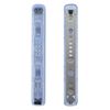 eXtremeRate DIY Replacement Shell for Joycon Strap, Transparent Clear Glacier Blue Custom Controller Wrist Strap Housing Buttons for Nintendo Switch & Switch OLED Model - 2 Pack