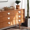 Mimhooy 4 Pack White Ceramic Heart Shaped Drawer Knobs