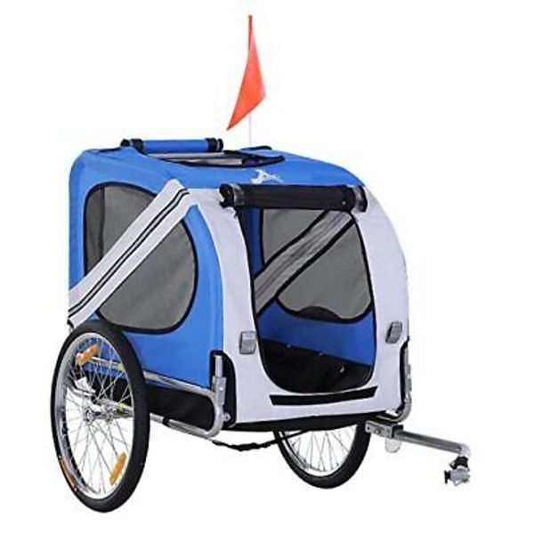 Dog Bike Trailer Pet Cart Bicycle Wagon Cargo Carrier Attachment for White