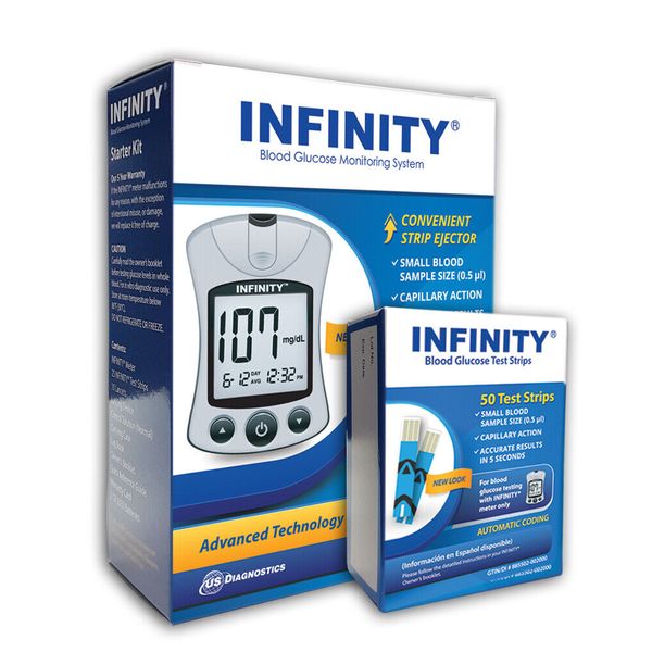 Infinity® Glucose Meter Kit With 50 Test Strips