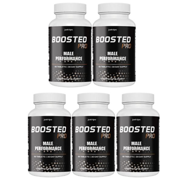 Boosted Pro Male Performance Supplement, Endurance for Men - 5 Bottles