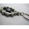 Bicycle Chain Keychain with Pulley Black