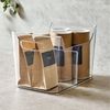InterDesign iDesign Divided Fridge Organizer Bin with Handles - Refrigerator or Freezer Bin - Clear