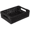 Woodluv Storage Baskets, Storage Boxes Hamper Basket, Storage Baskets for Shelves, Black, Medium