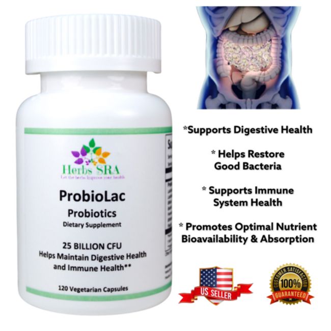 LACTOBACILLUS FERMENTUM, BIFIDOBACTERIUM BREVE, 120 capsules, Digestive Health.