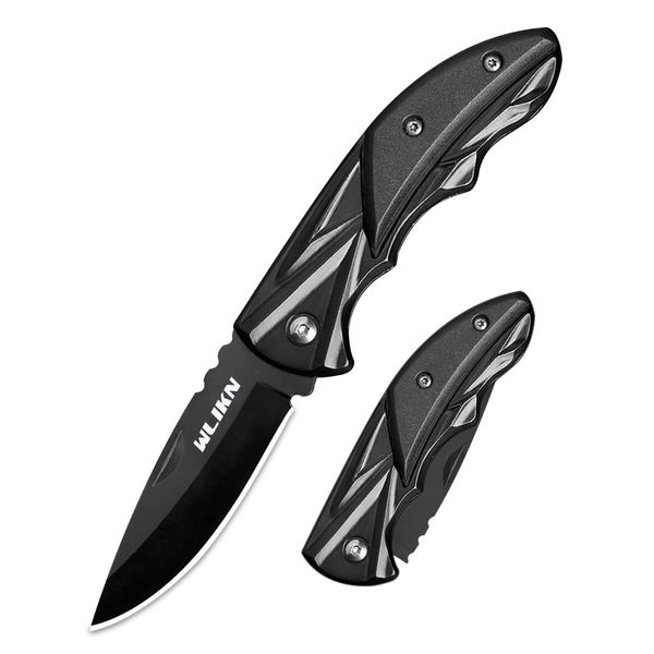 Wlikn Folding Knife, Outdoor Knife, Pocket Knife, Survival Knife, Folding Pocket, Utility Knife, Small Knife, Compact, Camping, Fishing, Paper Cutting and Disaster Prevention