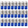 Gebildet 24pcs RG6 F Type Coax Compression Connector, Coaxial Compression Connector Fitting (Blue)