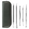 6PCS Blackhead Acne Comedone Pimple Extractor Remover Tool Stainless Kit
