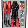 82 Piece Electrical Tool Kit Wire Stripper Crimper Cutter Tester Terminal Screw