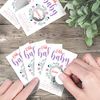Haizct 50 Pack Blank Gift Certificate Scratch Off Cards for Small Business, Spa Beauty Makeup Hair Salon, Bridal Shower, Baby Shower, Country Wedding, Wedding Shower Ideas (Purple Flowers)