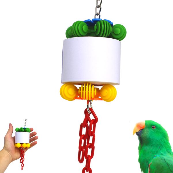 Bonka Bird Toys 2312 Mini Star Shred Small Medium Bird Toy Paper Roll Plastic Star Shred Chew Refillable Cockatiels Parakeets Conures and Other Similar Sized Birds