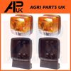 APUK 2 x Front Side Light Indicator Lamp & Bracket Replacement for Case International IH Tractor