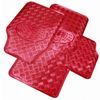 Quality Red Checker Plate 4pce Car Mat Set