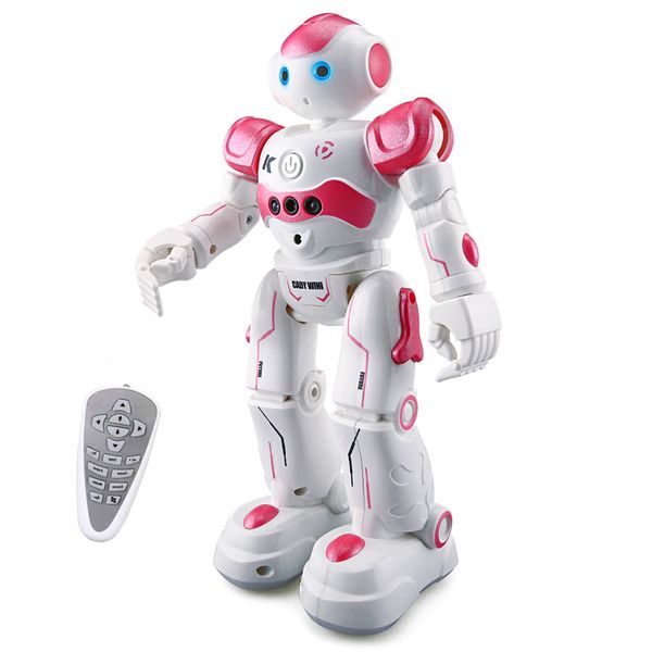 WEECOC RC Robot Toys Gesture Sensing Smart Robot Toy for Girls Can Singing Dancing Speaking Christmas Birthday Gift (Pink)