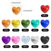 DUFEIMOY 120Pcs Multicolor Heart Shape Rubber Pin Backs Locking with Storage Case