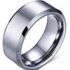8mm Stainless Matte Brushed Classical Simple Plain Wedding Band Ring (Silver, 10.5)