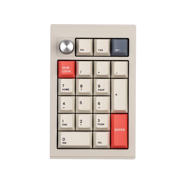 EPOMAKER CIDOO V21 VIA Programmable Gasket Number Pad, Bluetooth 5.0/2.4ghz/Wired Hot Swappable Numeric Keypad with Aluminum Alloy Case, Rotary Knob, 1000mAh Battery, Poron Foam for E-sport Mac Win