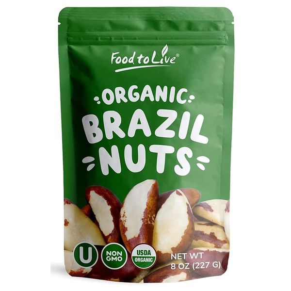 Raw Brazil Nuts, 8 Ounces – Non-GMO Verified, Raw, Whole, No Shell, Unsalted, Kosher, Vegan, Keto and Paleo Friendly, Bulk, Good Source of Selenium, Low Sodium and Low Carb Food, Great Trail Mix