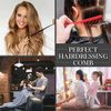 2Pcs Back Combing Combs Hairdressing Back Combing Brushes Triple Teasing Comb Black and Red Hair Root Teasing Rat Tail Comb for Back Combing Root Teasing, Evening Styling, Adding Volume