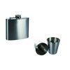 OOTB Flask with 2 Cups, Metal, Silver, 2 x 9 x 10 cm