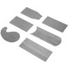 6Pc Shaped Cabinet Scraper Set, 6 Pieces Woodworking Scrapers