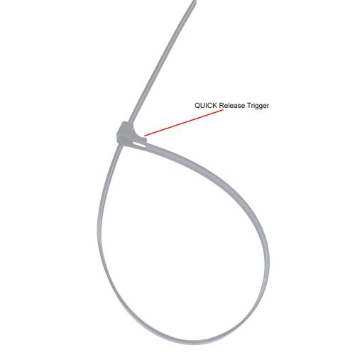 Cable Ties Hand Releasable - 100 pack for securing pet travel kennels doors when traveling on airplane