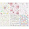 LANODO 6 Pcs Nail Stickers, Beautiful, 3D, Multiple Styles, DIY Nail Seal Set, Spring and Summer, Flower Plant