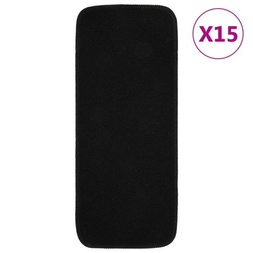 vidaXL 15x Anti Slip Stair Mats Stair Protector Decoration Home Indoor Living Room Step Carpet Rug Household Supply Stair Tread Brown Rectangular