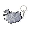 Generico Iceland 3D Topographic Keyring, Gray-black, One size