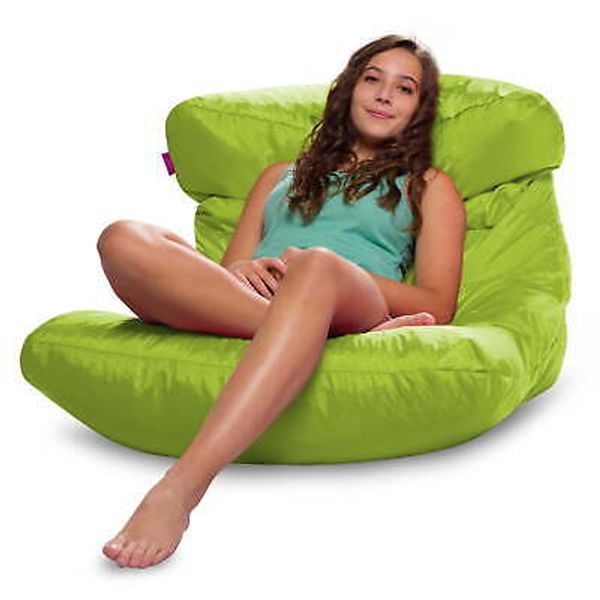 Laguna Lounger Bean Bag Chair Kids 3 ft Lightweight Casual Chair Seating Lime