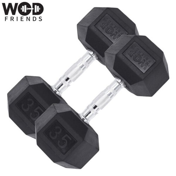 Crossfit Rubber Hex Dumbbell Dumbbell Set 50LB