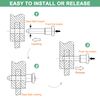 M METERXITY 2Pcs Ball Locking Pins 6mm Dia 25mm Usage Length Button Handle Quick Release Pin