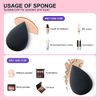 Makeup Sponge Blender Set of 4 - Non Latex, Soft, Multi-colored Foundation Blending Sponges for Cream, Powder and Liqui
