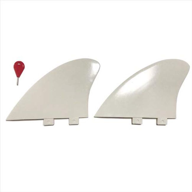 Funktion FKGF-TWIN2 2 Fin FCS Compatible Big Twin Set of 2 White for Retro Fish