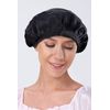 Night Cap, 100% Natural Luxury Silk, Hair Care, Amazing Moisturizing Power, Beautiful Hair, Shiny Hair, For Sleeping, Prevents Drying and Splits, Unisex, Stretchy (Black)