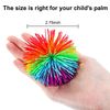 Leinuosen 12 Pieces Monkey Stringy Balls Sensory Stringy Ball Soft Rainbow Po...