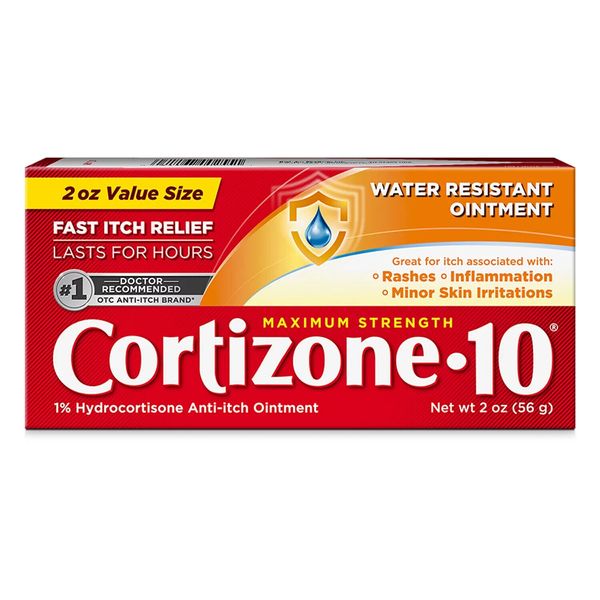 Cortizone•10 MAXIMUM STRENGTH ITCH RELIEF OINTMENT Water Resistant PSORIASIS