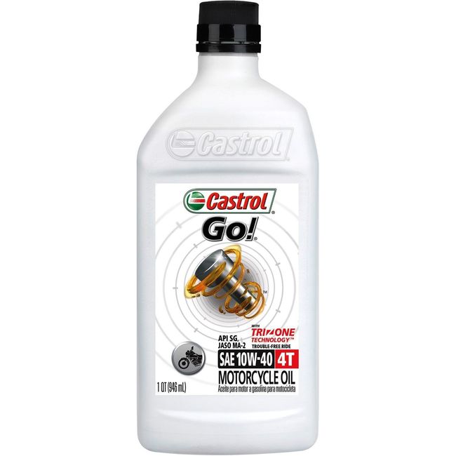 Castrol 12146 10W-40 4-Stroke Motorcycle Oil - 1 Liter, (Pack of 6)