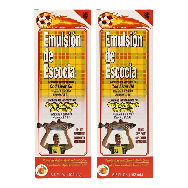 Emulsion De Escocia Cod Liver Oil - Mandarin Vanilla 6.5 fl oz (2-Pack)