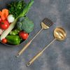 Kitchen Cooking Utensils Set Stainless Steel Serving Set with Stand Stylish 7pcs
