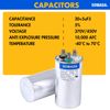 SOMADA 2 Pack 30 5uF 30/5MFD 370V/450V Dual Run Round AC Capacitor - CBB65
