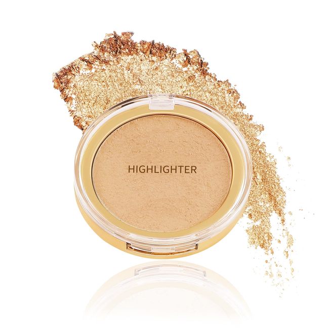 Boobeen Highlighter Powder Palette - Glow Shimmer Illuminator for Face Highlighter Makeup, Long Lasting Brighten Skin