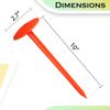 FEBTECH-SepticTank Marker for Property line Markers-2.7"x10" Pack of 8+1 Hammer