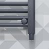 Nova Electric Element & Cap For Heated Towel Rails Radiators Fixed Temperature - 250w - Anthracite Cap