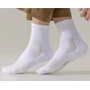 BATHRINS Womens Crew Socks Thickened Bottom Performance Cushioned Athletic Hiking Running Socks, 3-Pack (US, Numeric, 5, 9, Regular, Regular, 3, White)