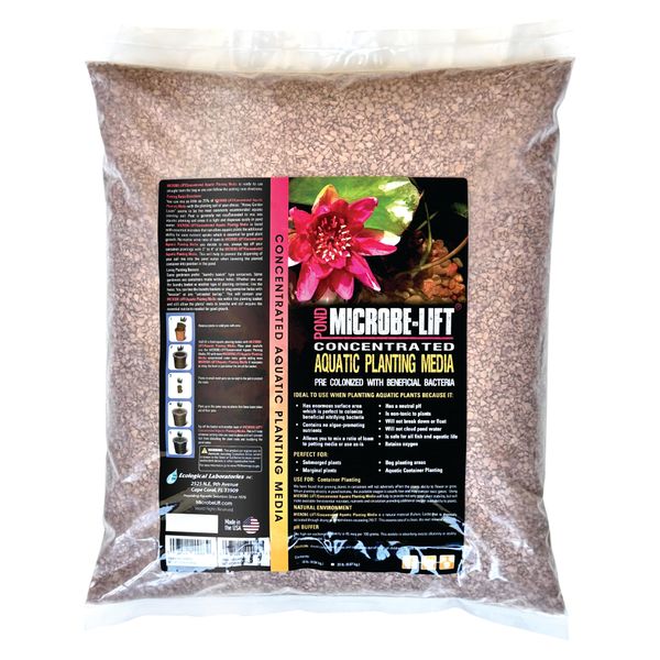 MICROBE-LIFT MLCAPM20 Concentrated Aquatic Planting Media for Accelerated Plant Growth in Ponds and Water Gardens, 20 Pounds