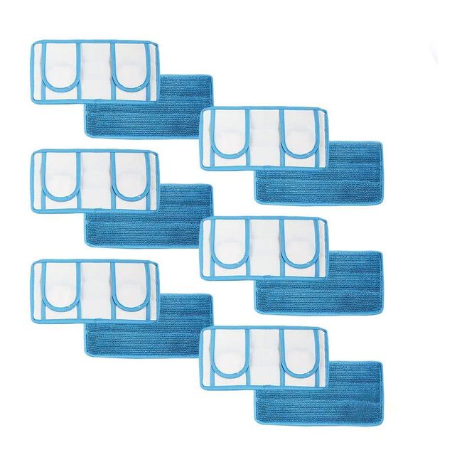6 Washable/Reusable Microfiber Mop Pads Compatible with Swiffer