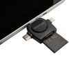 RexingUSA 4-in-1 SD Card Reader for iPhone & Android - Trail Camera Viewer, Binoculars Card Reader, Micro SD/TF Adapter