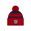 New Era NFL Logo NFL 2022 Sideline Sport Knitted Hat in Red Blue, One Size